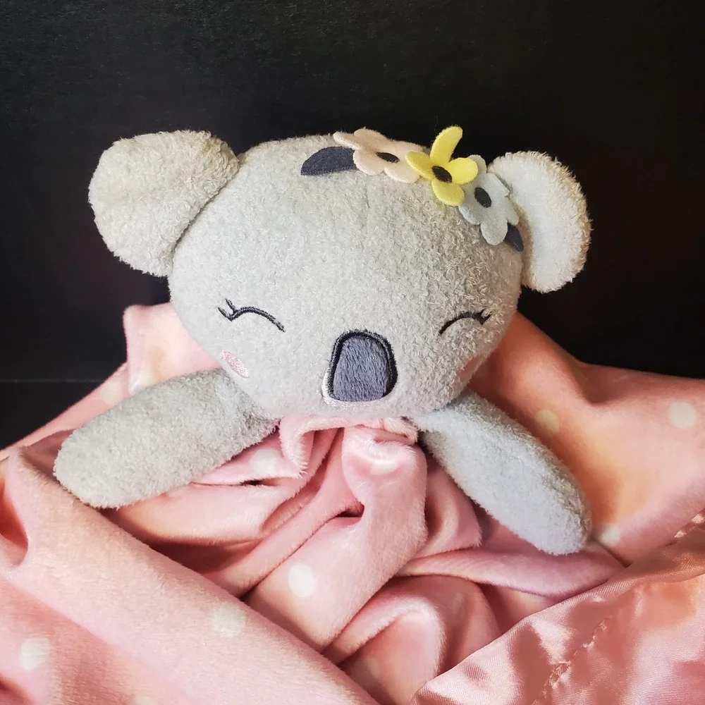 Koala‎ Bear Baby Security Blanket Lovey Pink X-Large Gerber Just Born XL Satin